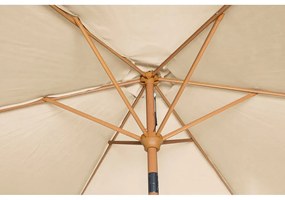 Beżowy parasol ogrodowy ø 300 cm Wood – Rojaplast
