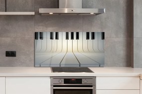 Szklany Panel Klawisze Fortepianu