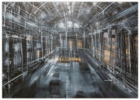 Obraz na szkle wnętrza starego budynku (70x50 cm)