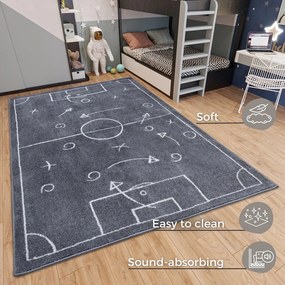 Ciemnoszary dywan dziecięcy 120x170 cm Gameplan – Hanse Home