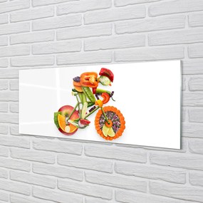 Szkło do Kuchni na Ścianę Artystyczna Postać z Warzyw