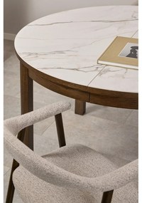 Okrągły rozkładany stół z ceramicznym blatem ø 120 cm Southampton – Actona