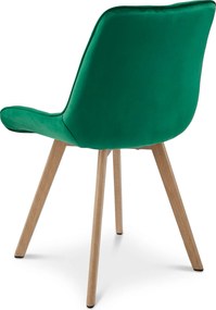 Krzesło do jadalni SORIA VELVET, zielone
