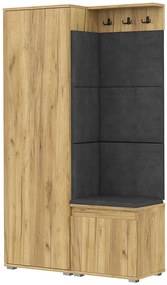 Garderoba z szafką na buty dąb craft + szary K5-B14