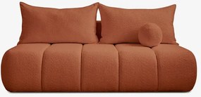 Sofa z Funkcją Spania SARIA Ruda Boucle Nowoczesna