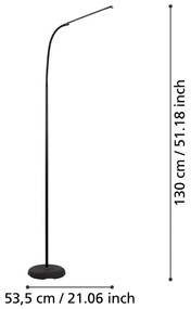 Czarna lampa stojąca LED (wysokość 130 cm) LAROA – EGLO