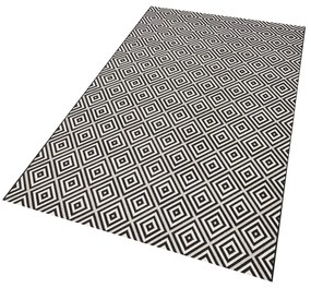 Czarno-biały dywan odpowiedni na zewnątrz NORTHRUGS Karo, 140x200 cm