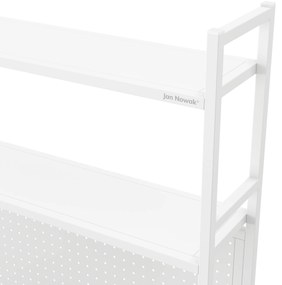 Metalowa nadstawka na biurko JENNY, 950 x 980 x 220 mm, biała