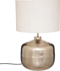 Lampa z beżowym abażurem Kais, metalowa podstawa, wys. 52 cm