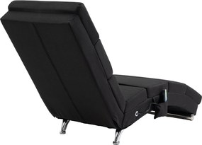 HOMCOM Fotel masujący, relaksacyjny, z funkcją leżenia i 8 punktami wibracyjnymi, 5 trybami, 56 x 168 x 84 cm, Czarny