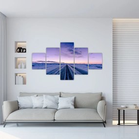 Obraz drogi zimą (125x70 cm)