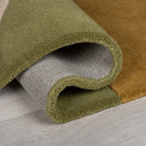 Zielony wełniany dywan tkany ręcznie 150x240 cm Lozenge – Flair Rugs