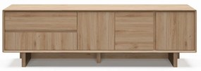 Szafka pod TV w dekorze dębu w naturalnym kolorze 180x55x45 cm Carpi – Marckeric