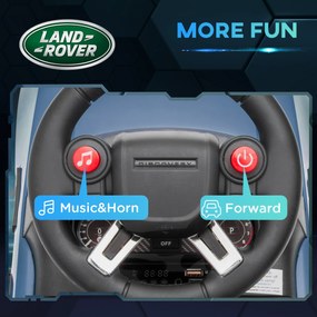AIYAPLAY Elektryczny samochód dla dzieci 6V, Land Rover, tryb jazdy/pchania, reflektory, muzyka, Błękitny