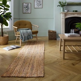 Chodnik z juty tkany ręcznie w naturalnym kolorze 60x300 cm Jute Boucle Multi – Flair Rugs