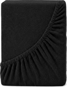 4Home prześcieradło frotte Ideal czarny, 90 x 200 cm, 90 x 200 cm