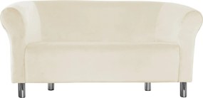 Sofa Milo tkanina Welur wygodna sofa tapicerowana do salonu i poczekalni : Kolor nogi - Chrom, Kolor tkaniny - VELVET - MG50, Typ tkaniny - Velvet, Wysokość nogi - 15 cm