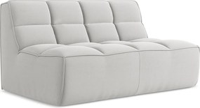 Modułowa sofa 2-osobowa - z tkaniny welwetowej - srebrny - KALAI