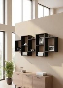 Czarna Nowoczesna Półka Ścienna T4-A44