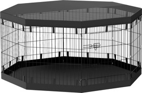 PawHut Wybieg dla Szczeniąt, Wysokość 76 cm/ok. 2,5 m², 8 Paneli, Płachta Podłogowa, Kombinowana Pokrywa Dachowa