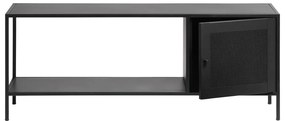 Czarny metalowy regał 120x47 cm Malibu – Unique Furniture