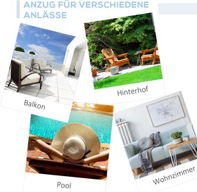 Fotel krzesło bujane ogrodowe rattan brązowe outsunny