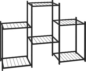 Minimalistyczny czarny kwietnik z metalu E6-B98