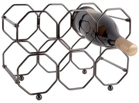 Szary metalowy składany stojak na wino PT LIVING Honeycomb
