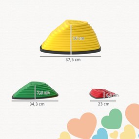 AIYAPLAY Zestaw 6 kamieni, antypоślizgowy design, do użytku wewnętrznego i zewnętrznego, łatwe do układania, kolorowe