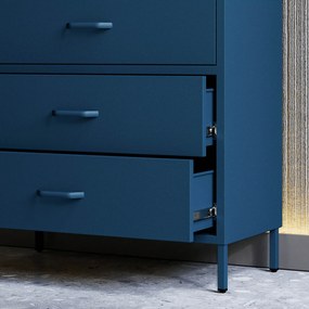 Komoda szafka metalowa granatowa Modern CARLA, 800 x 1015 x 400 mm