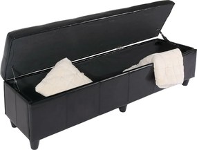 Ławka z schowkiem Arezzo XXL,  czarna