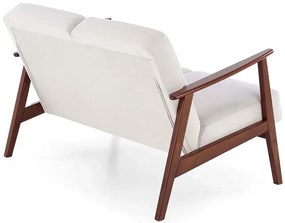 Jasnobeżowa tapicerowana sofa w stylu vintage - Conti 4X