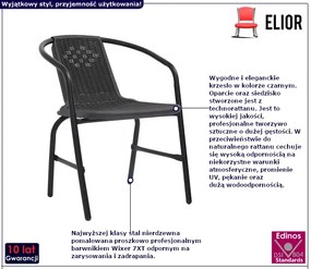 Zestaw dwóch czarnych krzeseł ogrodowych - Kostik