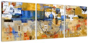 Obraz - Ściana płaczu, Jerozolima, Izrael (z zegarem) (90x30 cm)