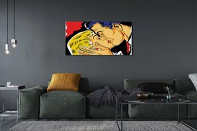 Obraz na płótnie Romantyczny Pocałunek Pary