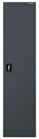 Biurowa szafa metalowa na akta ALEX, 450 x 1850 x 400 mm, antracyt