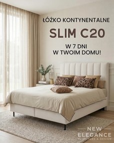 Łóżko kontynentalne Slim C20 160x200 cm z pojemnikiem na pościel w 7 dni