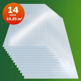 Poliwęglan komorowy MARK 4mm, 60,5x121x0,4cm, 14 szt., przezroczysta Jurhan