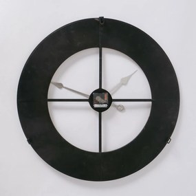 Zegar czarny loft COLORADO, Ø 60 cm