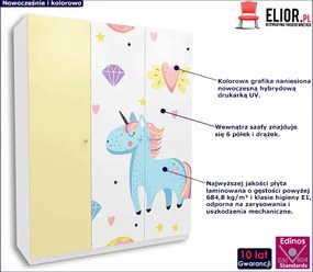 Szafa dziecięca z jednorożcem D7-W68