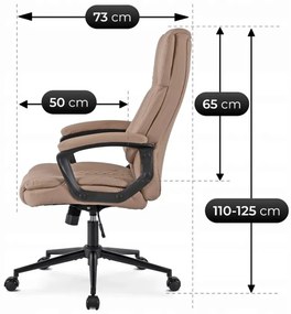Beżowy fotel obrotowy - Duke 3X