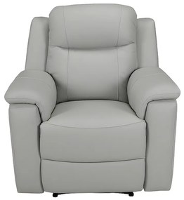 Fotel typu relaks EVASION ze skóry – Kolor jasnoszary