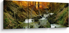 Obraz - Las (z zegarem) (90x30 cm)