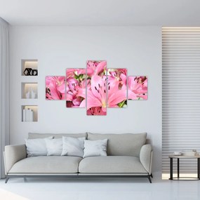 Obraz - Różowe lilie (125x70 cm)