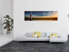 Obraz latarni morskiej na morzu (170x50 cm)