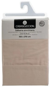 Beżowe prześcieradło 160x270 cm – Casa Selección