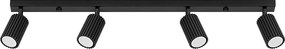 Lampa Sufitowa Minimalistyczny Karbon, Aluminium - 4 Źródło - L.81 X H.16.5 Cm - Czarny