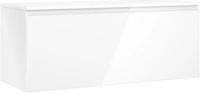Mexen Orio szafka łazienkowa podumywalkowa 120 cm z blatem, 1 szuflada, biała połysk - 91A10-12047-1-BFC00