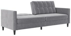 Jasnoszara aksamitna sofa 203 cm Hartford – Støraa