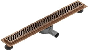 Mexen Flat 360° M33 odpływ liniowy obrotowy 60 cm, miedź szczotkowana - 1C33060-40